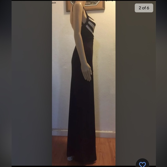 HERVE LEGER Couture Vintage AW1997 Runway Knit Jersey Open Back Long Dress S. - Picture 7 of 8